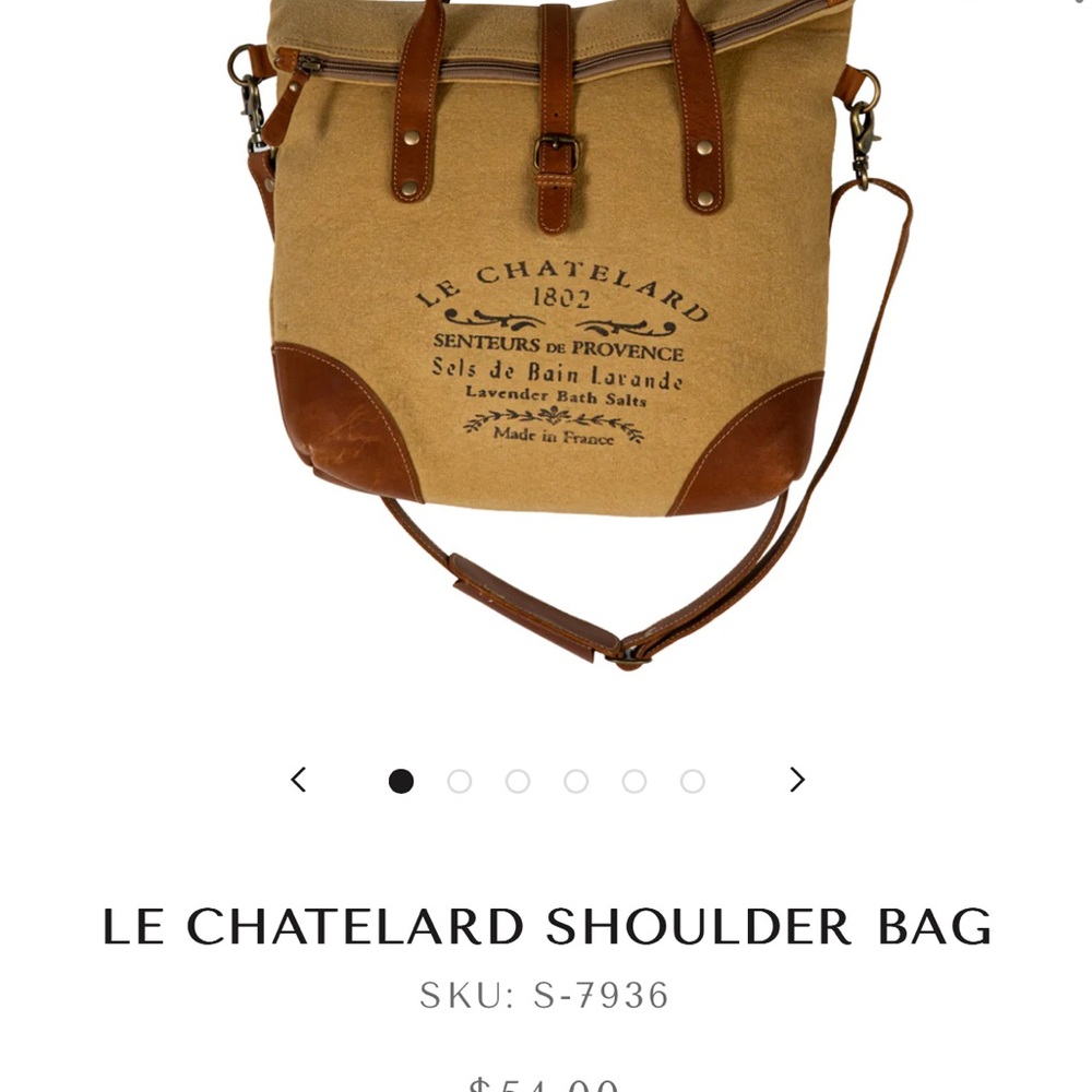 Brand new Myra bag made of canvas and leather with tags